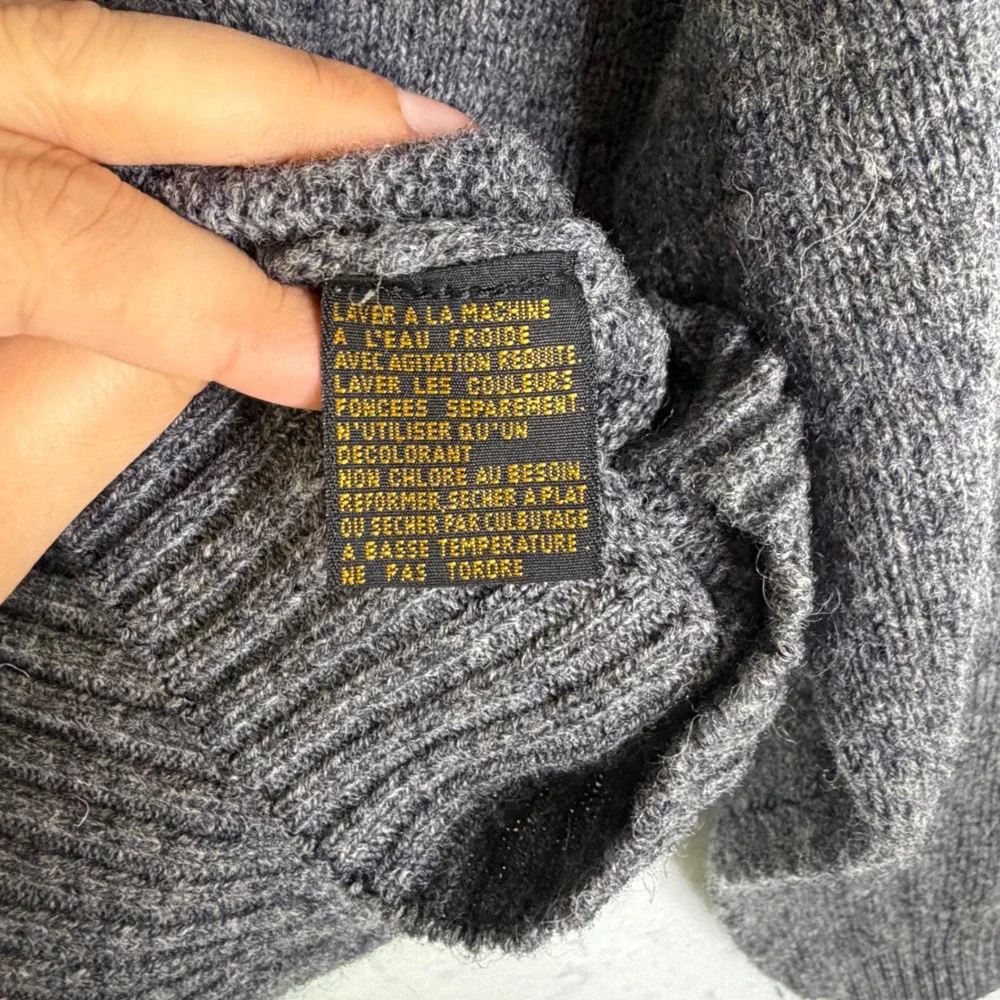 Eddie Bauer Mens Size Medium Gray 100% Wool Sweater Crewneck Classic - Picture 10 of 13